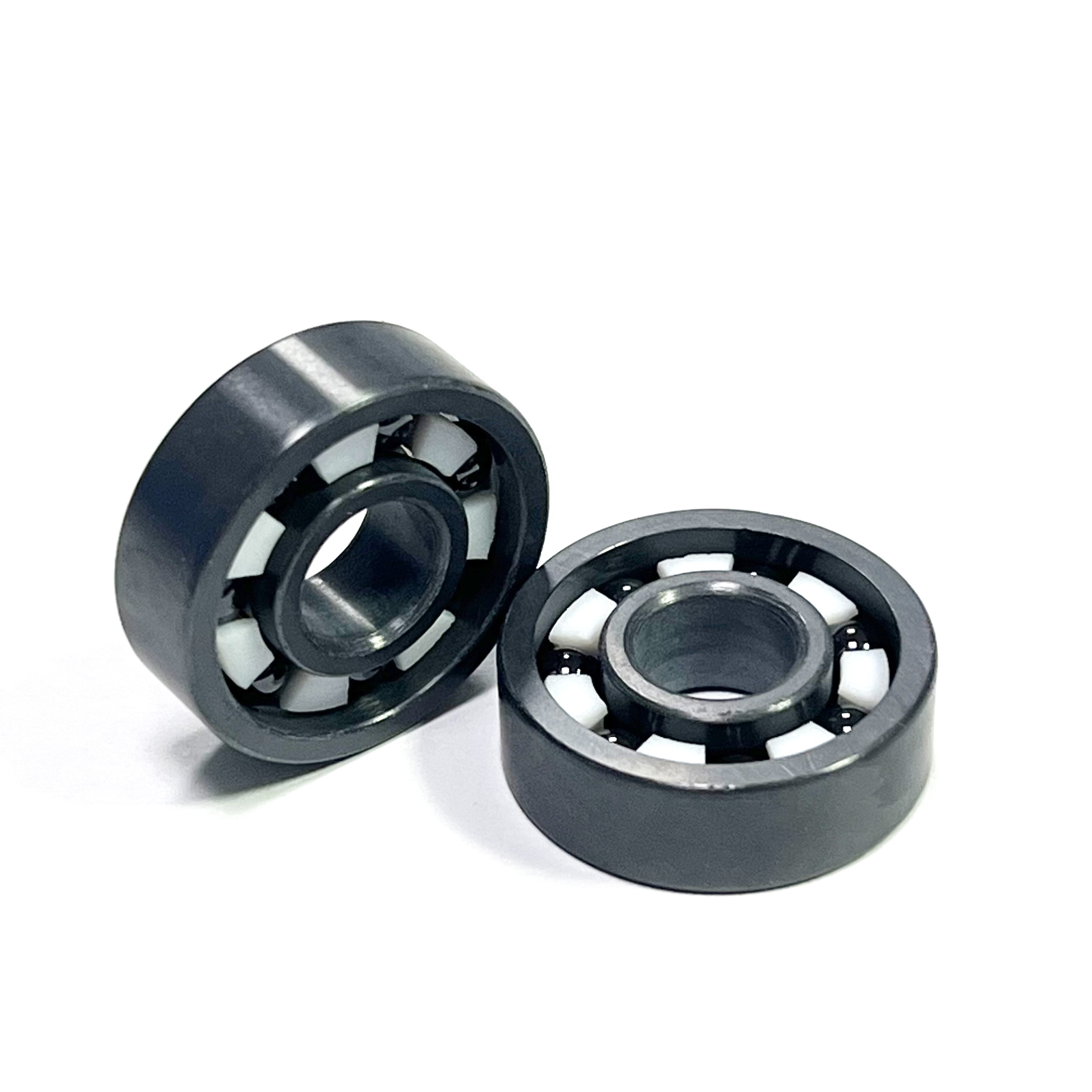 High Speed Bearing Si3N4 ZrO2 SiC Ceramics Stainless steel Hybrid Bearing 608 Ceramic Ball Bearings for Inline Skates