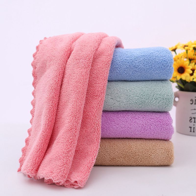 2021 Hot sell coral velvet bathroom towel thickened water absorbent non shedding towel adult quick dry face towel