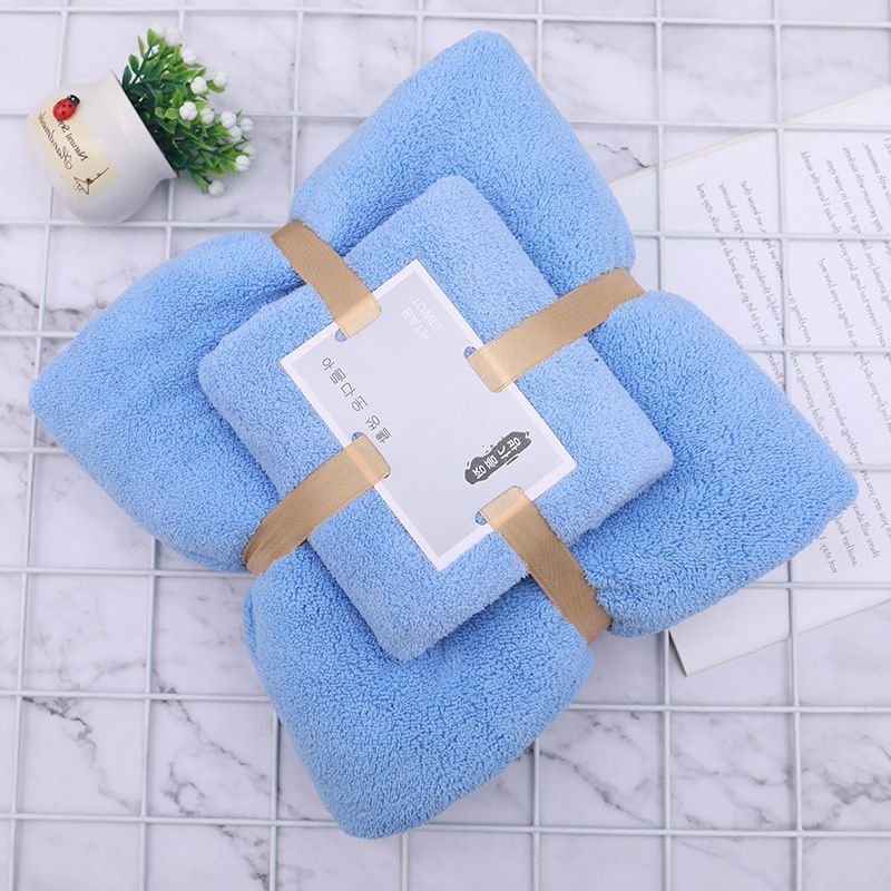 2021 Hot sell coral velvet bathroom towel thickened water absorbent non shedding towel adult quick dry face towel