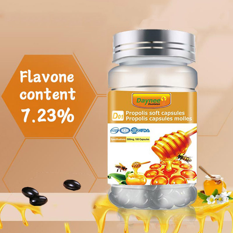 Natural Bee Glue Propolis Hard Capsules Softgels Private Label Natural Supplement Bee Propolis Capsules