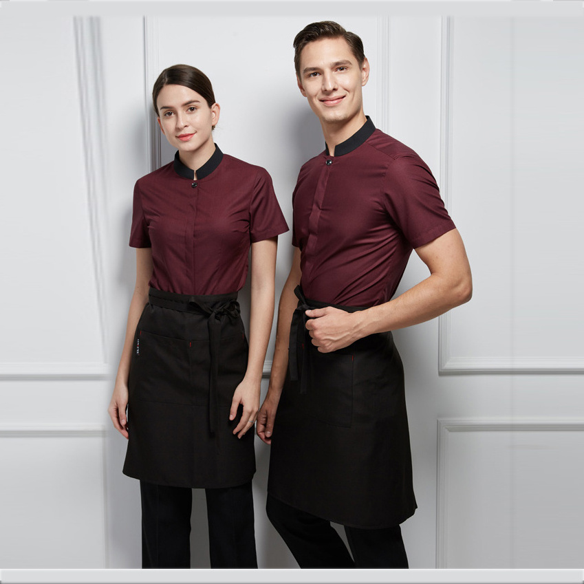 Latest high quality cheaper price cook wear single breasted chef uniform for chef cooking and waiter