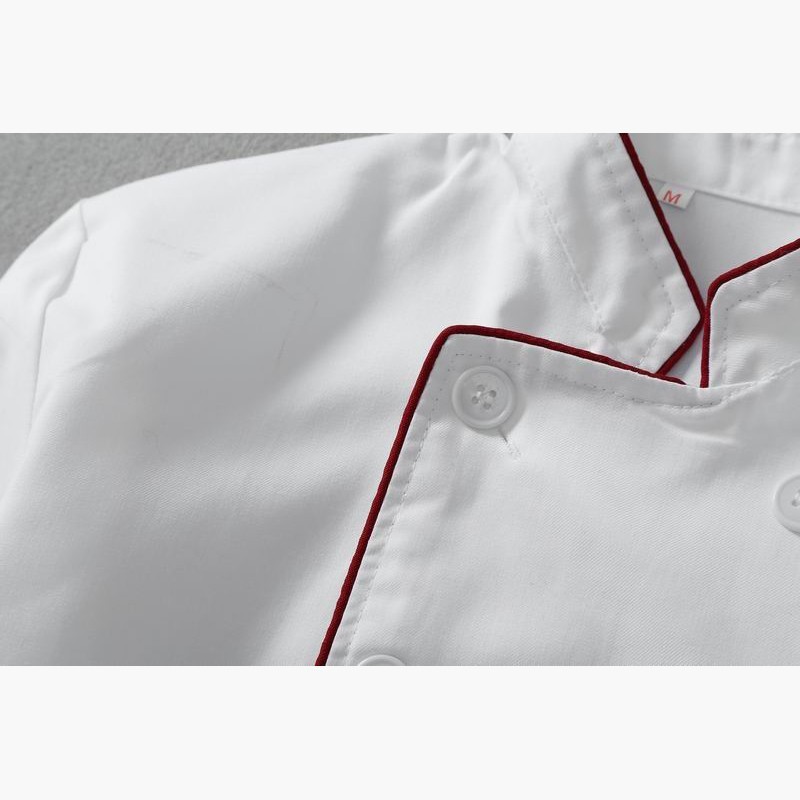 white color cotton chef uniform design for female