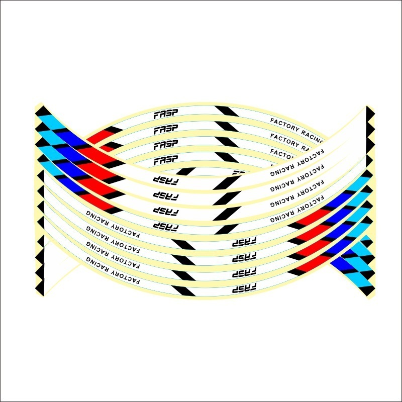 Universal 150CC Motorcycle Wheel Hub 17-18inch Decals Reflective Strips Bicycle Rim Stickers