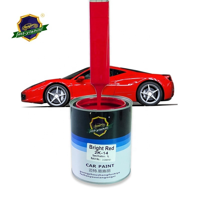 Mt-Yishili  High Saturation Multi Function 2k Acrylic  Bright Red Car Body Surface Repair Spraying  Car Paint