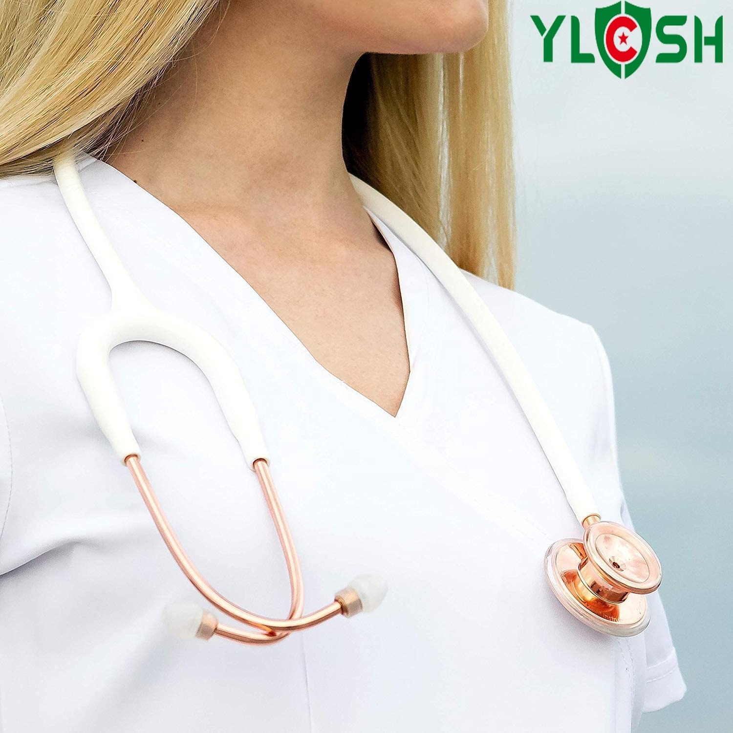 YLCSH 777RG11 MD One Epoch Lightweight TitaniumYLCSH  Stethoscope + Pediatric Attachment with Clip