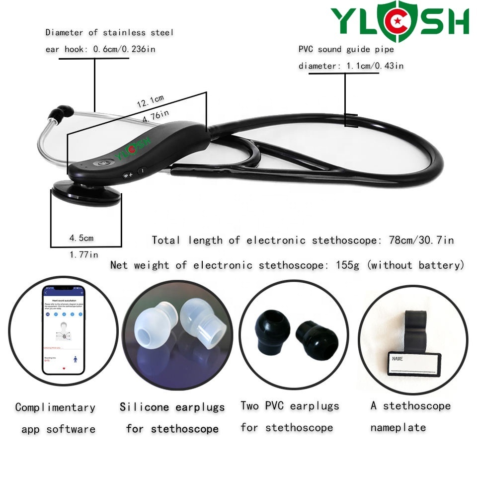 Litman Professional Portable bluetooth wireless intelligent Doctor Medical Dual Single Head Electronic Digital Stethoscope