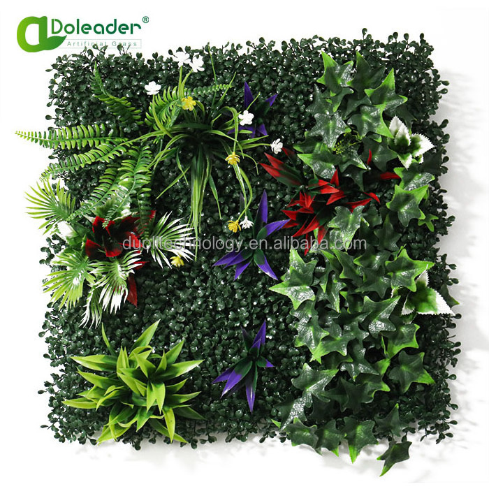 Doleader Wholesale Artificial Grass plant Wall Backdrop Grass Green Wall for Garden Wall Decor