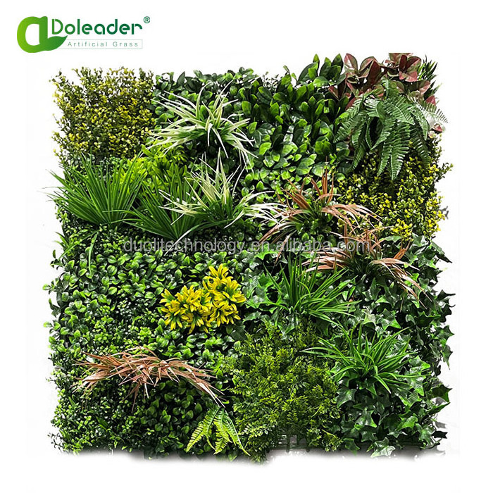 Doleader Artificial Leaf Wall UV Protected Faux Grass Wall Backdrop for Outdoor Decor Garden Artificial Boxwood Hedge Panel