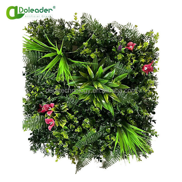 Doleader Artificial Leaf Wall UV Protected Faux Grass Wall Backdrop for Outdoor Decor Garden Artificial Boxwood Hedge Panel