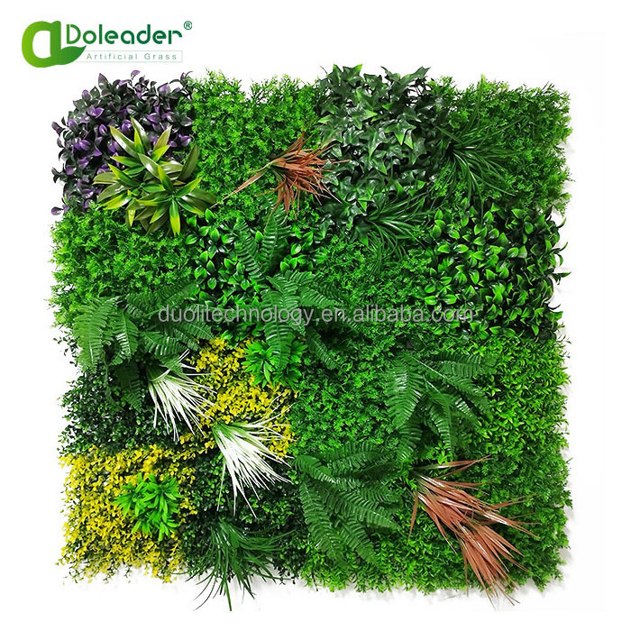 Doleader Wholesale Artificial Grass plant Wall Backdrop Grass Green Wall for Garden Wall Decor