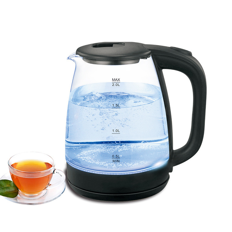 MARADO MA-0605 Electric Kettles Glass kettle With Blue Led Light pyrex clear glass electric kettle