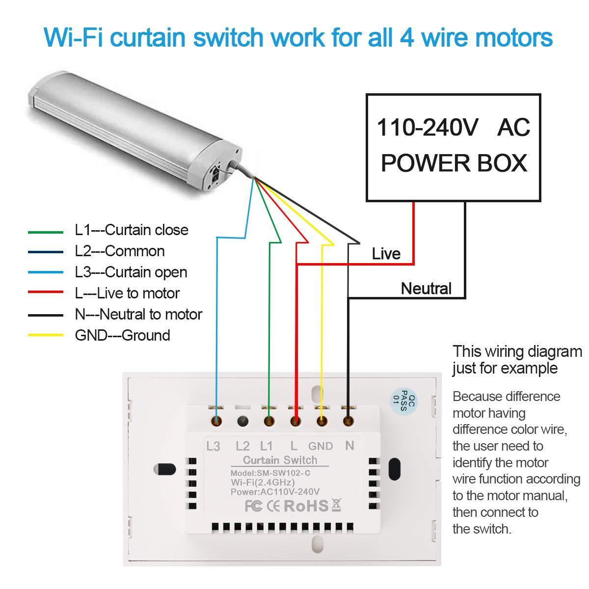 OEM Alexa Google Home Voice Operated Tuya APP Remote On Off Window Roller Blinds Garage WiFi Curtain Shutter Switch