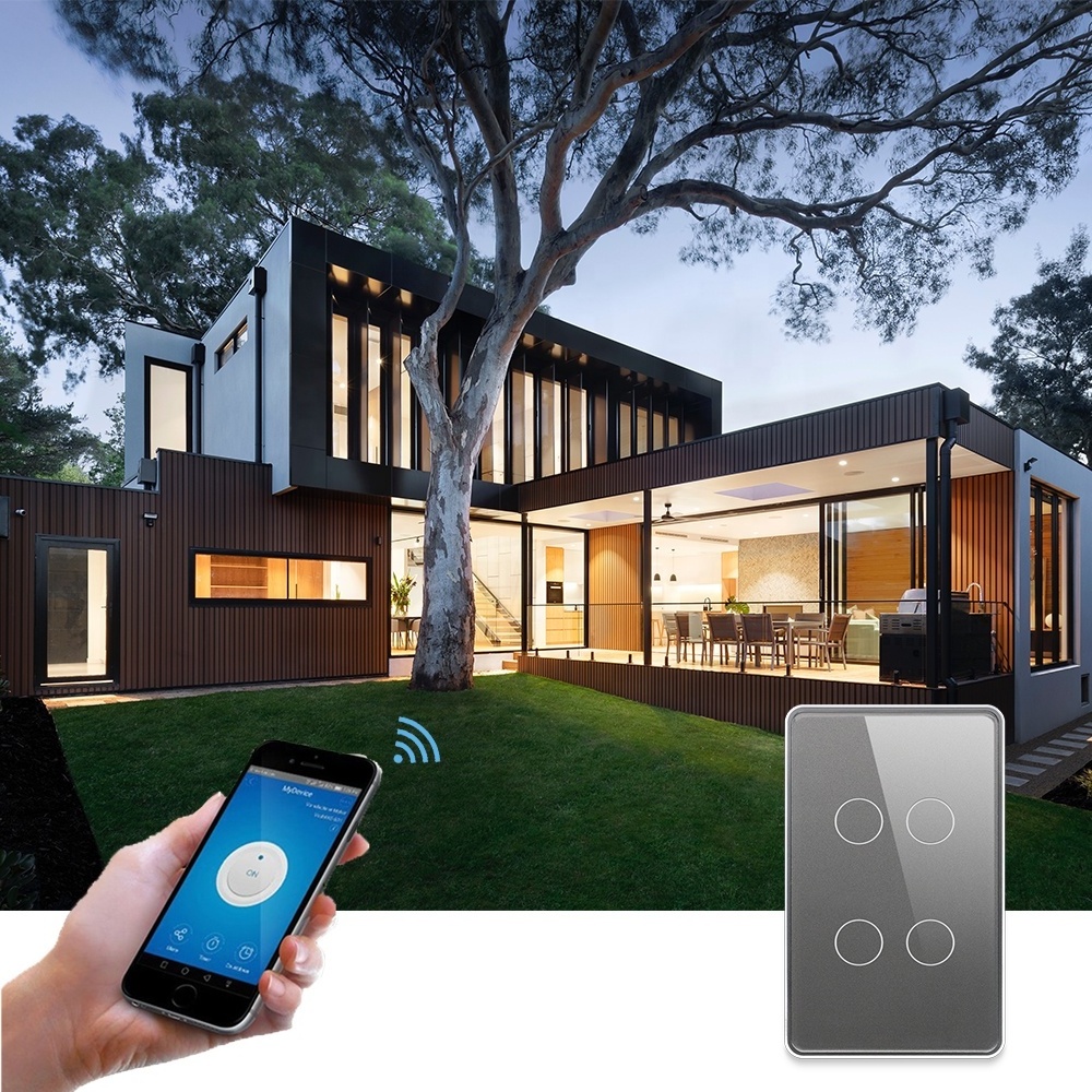 Factory Outlet Tuya Zigbee Smart home Remote Control Light Wireless Way Gang Switch WiFi Electric Wall Switch Google Home Alexa