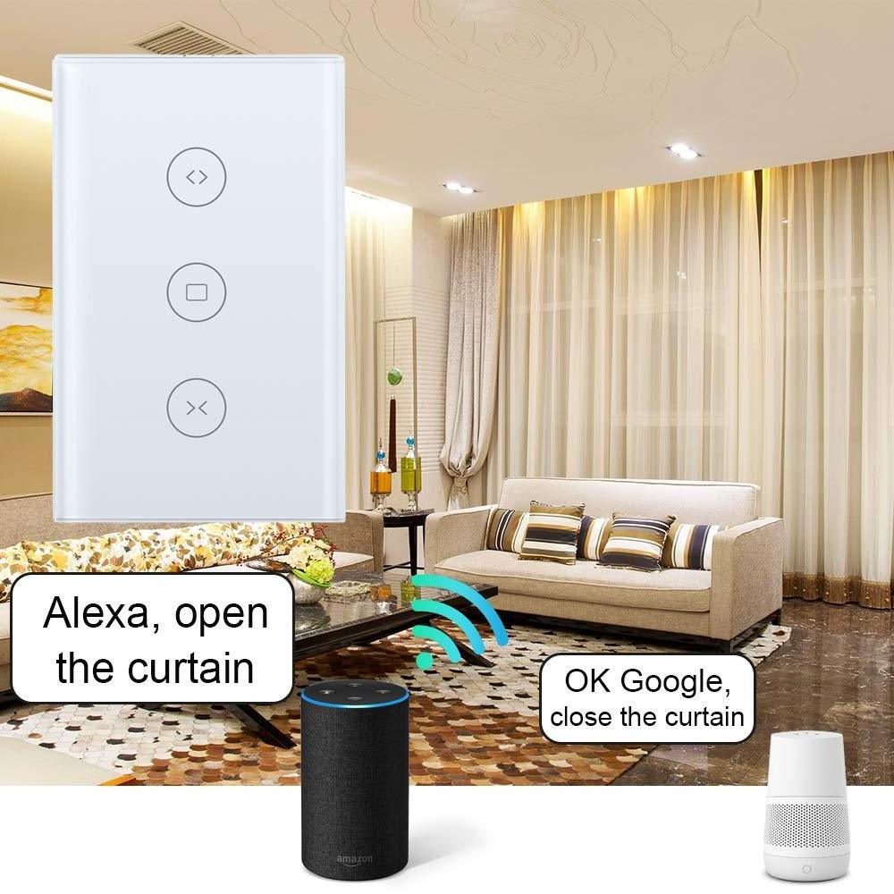 OEM Alexa Google Home Voice Operated Tuya APP Remote On Off Window Roller Blinds Garage WiFi Curtain Shutter Switch