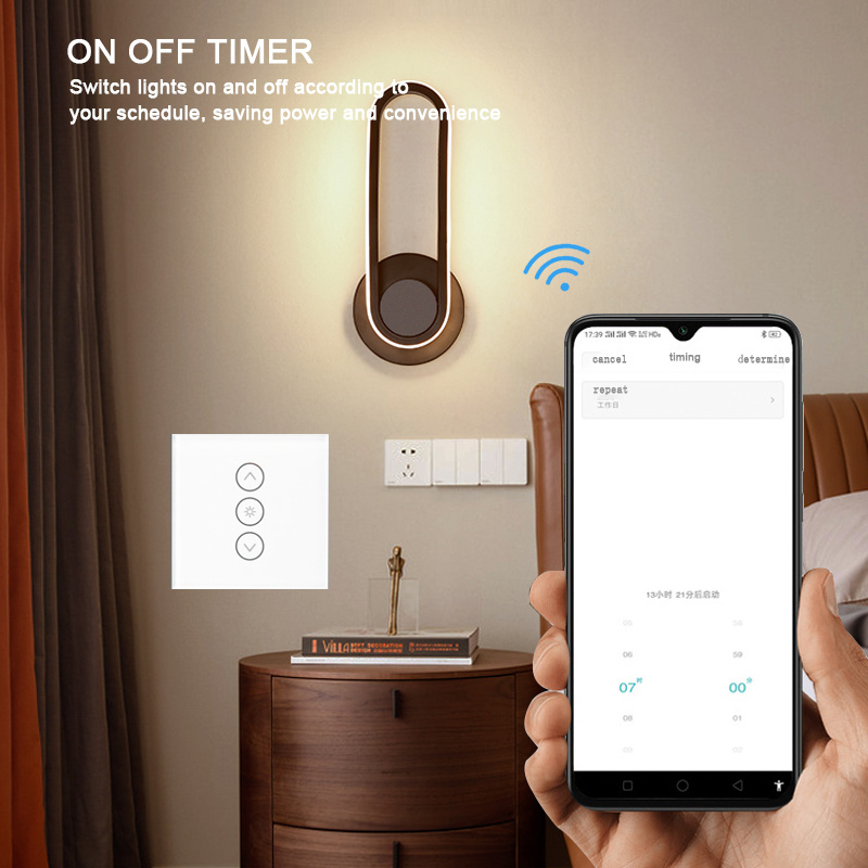 smart home lights smart dimmer switch smart home domotica tuya zigbee wall switches Dimmable