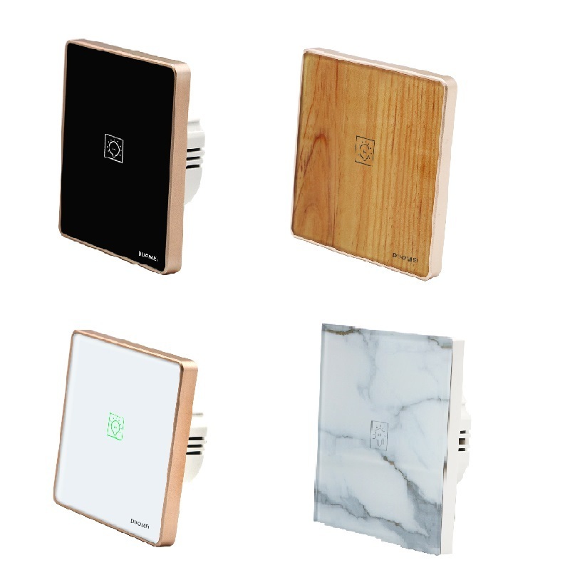 Wholesale Price EU UK 2 Gang Smart Wall Light Glass Touch Waterproof Wireless Wifi Tuya Switch with Aluminum Metal Frame