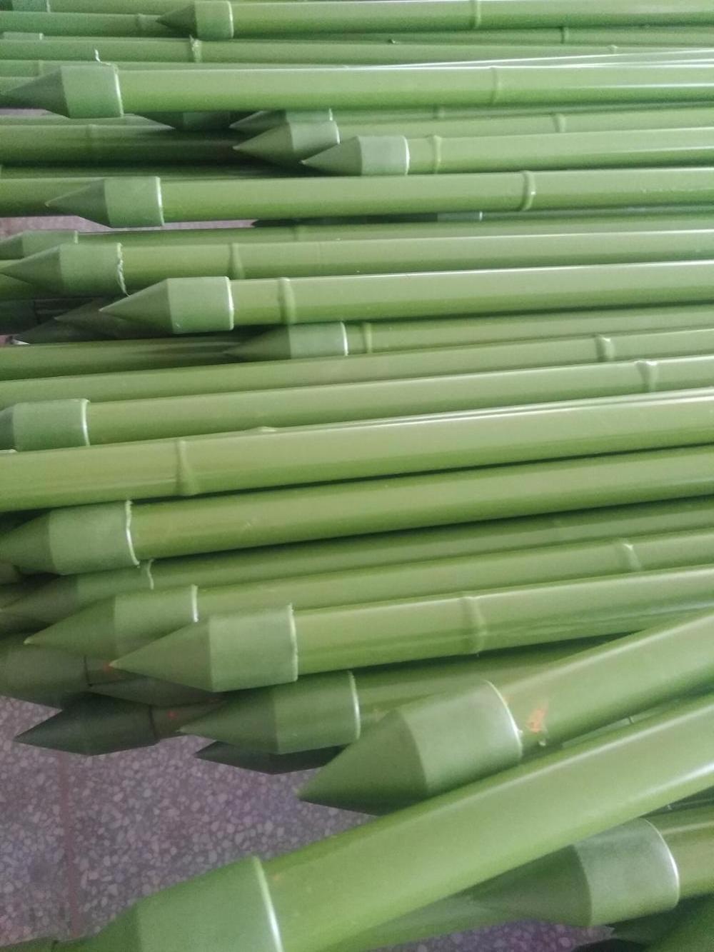 Plastic coated metal bamboo garden stake