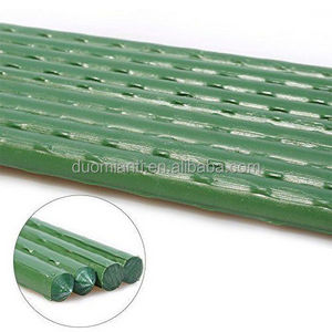 green plastic pvc stuff coated plant sticks for climbing plants