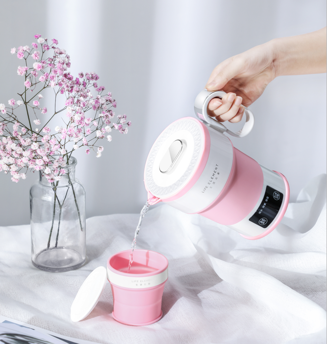 Hot Sales Foldable Kettle Silicone Collapsible 600ml Portable Kettle Electric Kettle pot