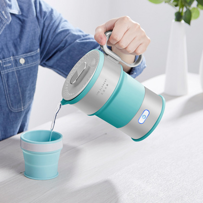 Travel Kettle 600ml Dual Voltage Food Grade Silicone Electric Portable Kettle with Hot Selling