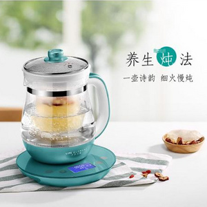 Electric Kettle Teapot of 1.8L Capacity Electric Kettle with Stainless Steel Strainer and Double Boil Stewpot Blue LCD Screen