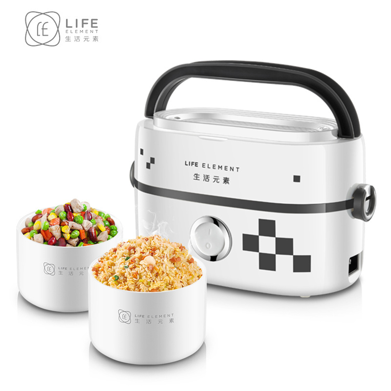 1L Ceramic container portable handle electric lunch box Bento box for cook rice and warm food mini rice cooker