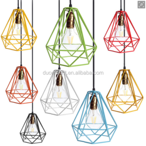 Industrial Pendant Light  With E26 E27 Base And Cage Shade   for Kitchen Home Lighting In Pendant Light Fixtures