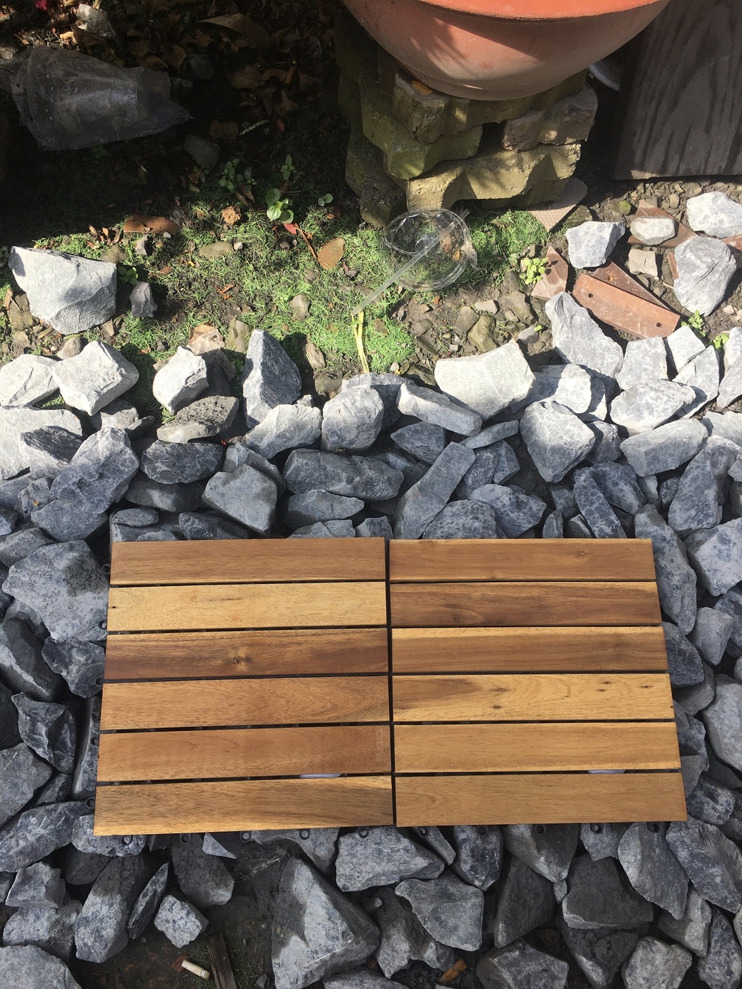 Modern Garden Water-based Oiling 6 Slats Waterproof DIY Wood Composite Floor Interlocking Outdoor Decking Tiles