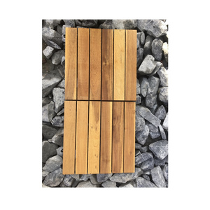 Modern Garden Water-based Oiling 6 Slats Waterproof DIY Wood Composite Floor Interlocking Outdoor Decking Tiles