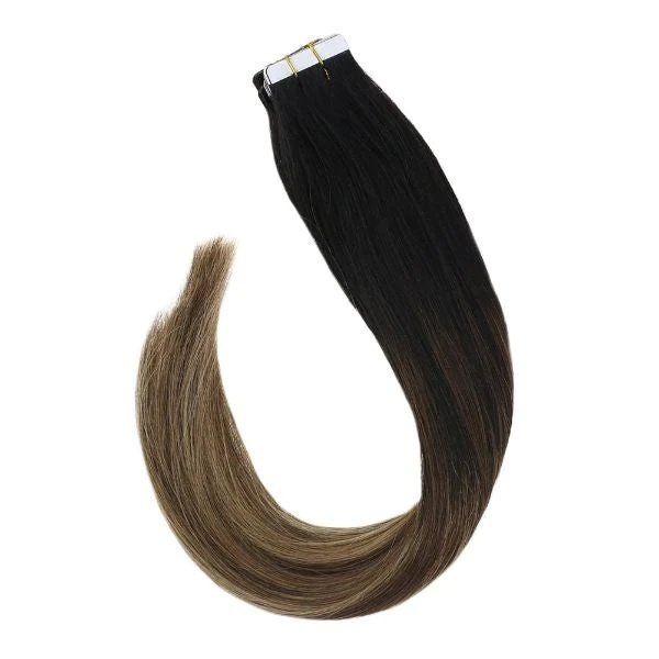 Raw Virgin Hair  Top Quality #1b/4/27 Piano Color European Cabello Humano Natural Invisible Tape In Human Hair Extensions