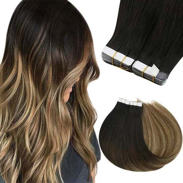 Raw Virgin Hair  Top Quality #1b/4/27 Piano Color European Cabello Humano Natural Invisible Tape In Human Hair Extensions