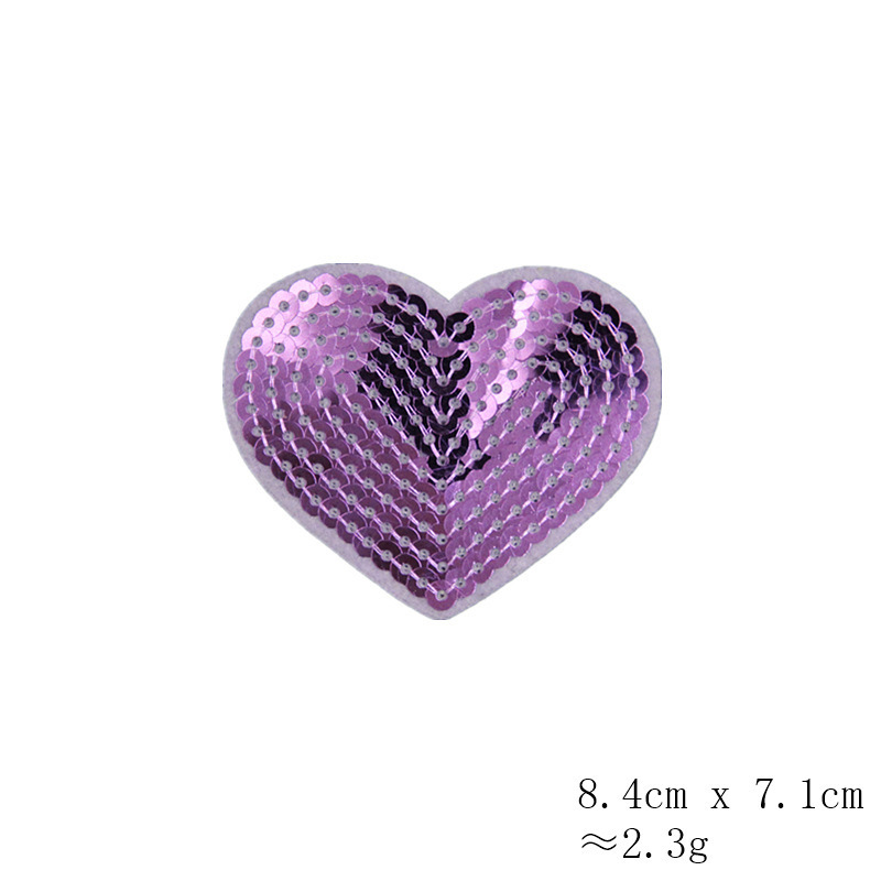 Wholesale fashion embroidery sequins love five pointed star heart-shaped cloth paste clothes patch computer embroidery paste