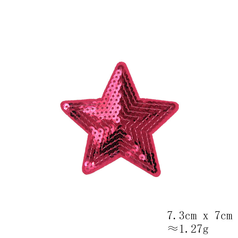 Wholesale fashion embroidery sequins love five pointed star heart-shaped cloth paste clothes patch computer embroidery paste