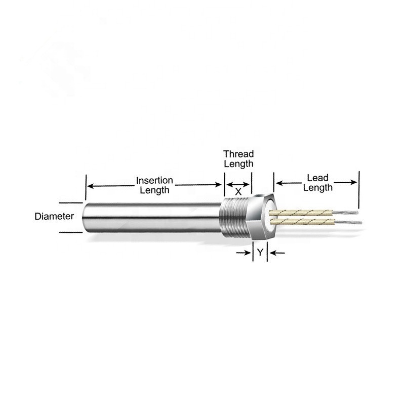 Duopu CE Certified Screw Plug Electric Cartridge Rod Water Heater Element With Thermostat For Packaging Machine