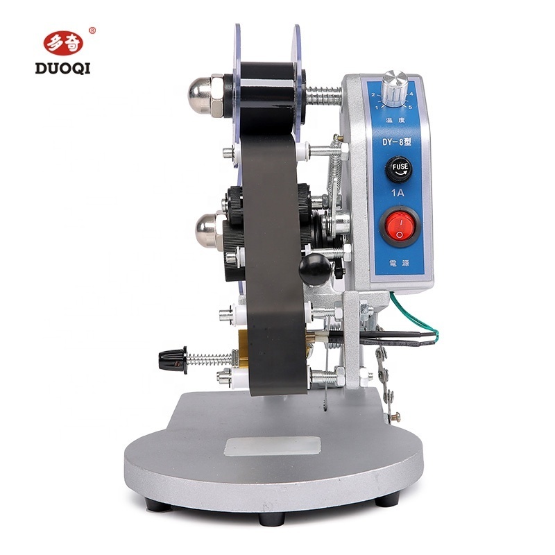 DY8 Factory direct supply manual hot stamp ribbon number expiry date coder printer batch coding machines for plastic bags