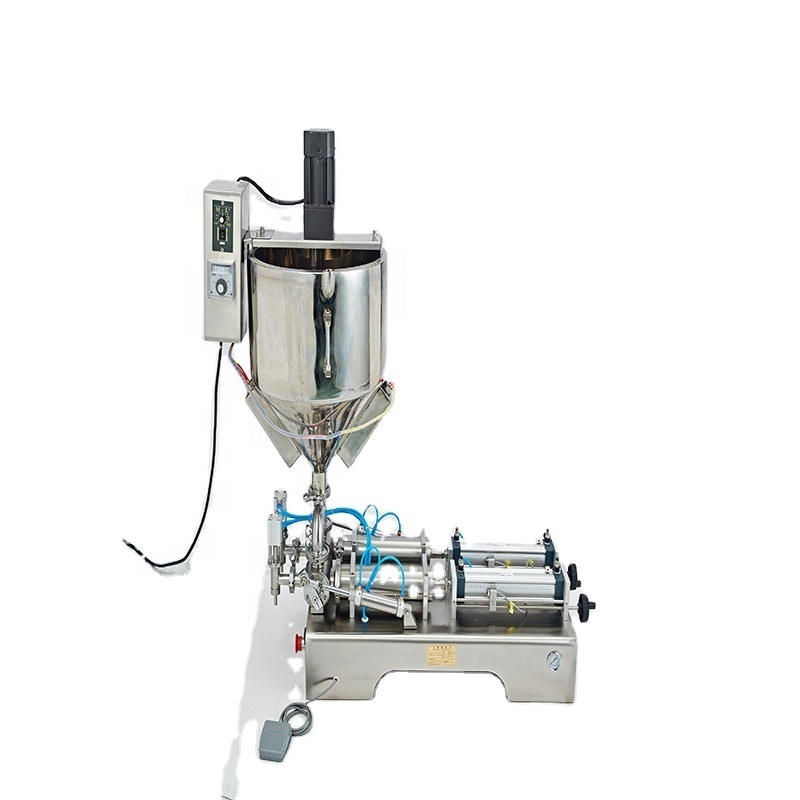 DUOQI G1WTD-HM thick paste and liquid durable  with  mixer and heater hopper  adjust filling machine and special customized