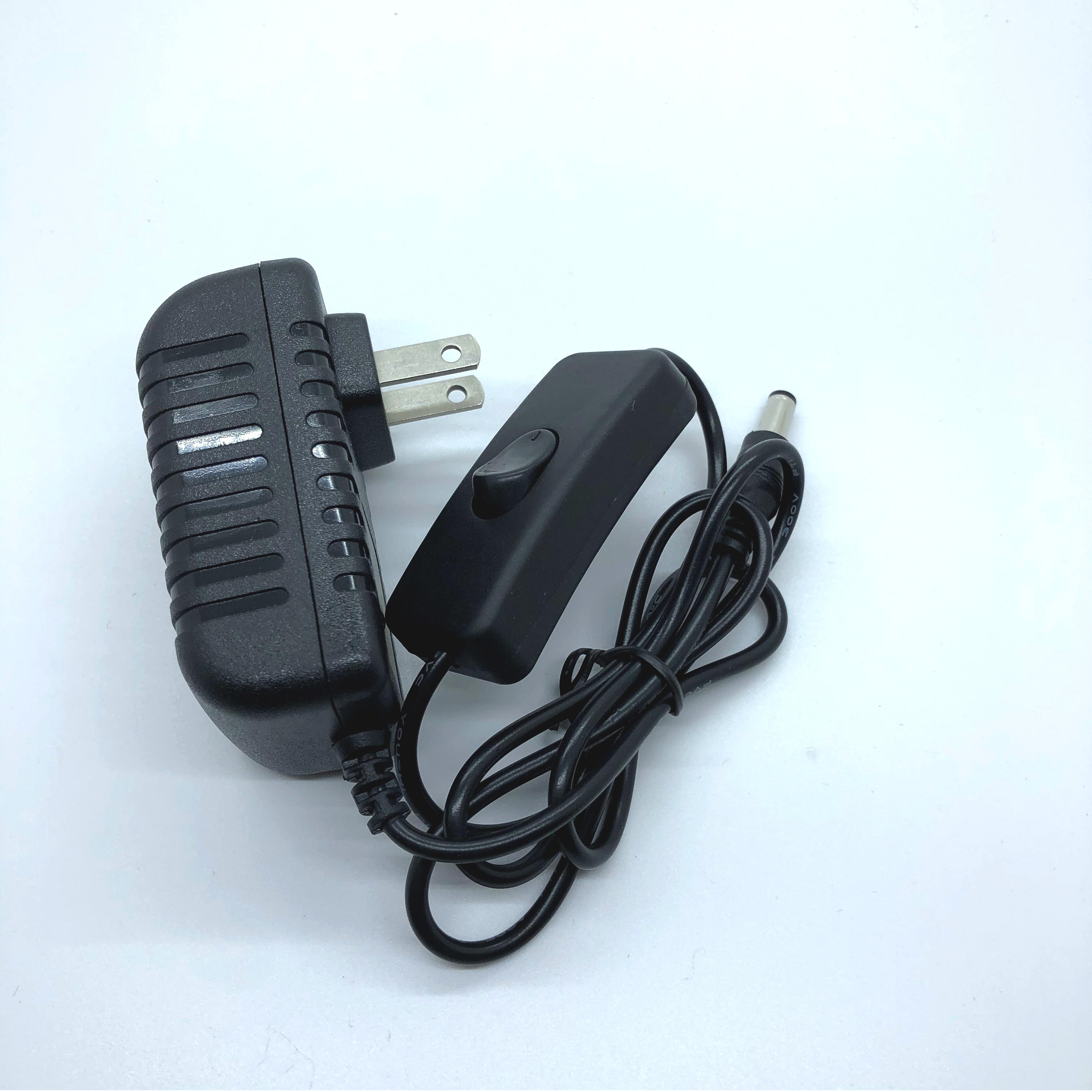 12V1A Power Supply Adapter 24W US Plug with on and Off Switch DC Plug for 12V led Strip Light CCTV for Led Strip Lights, Cameras