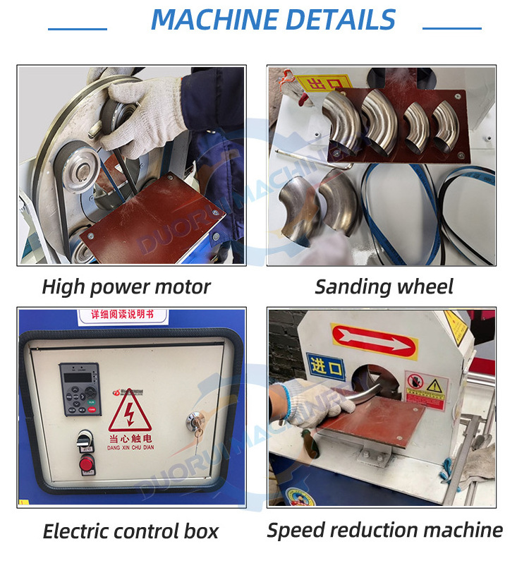 DR High quality bending polishing machine multi - station shaped pipe sand belt bending polishing machine available