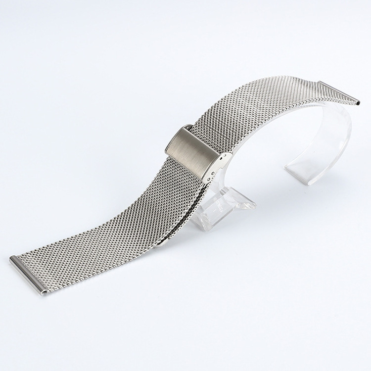 Wholesale watch strap stainless steel mesh strap solid buckle Milanese bands chain 16 18 20 22mm universal watches band