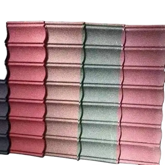 Roofing Shingles 0.4mm High Stone Coated Aluminium Zinc Steel Roofing Sheet Stone Metal Coated Roof Tile