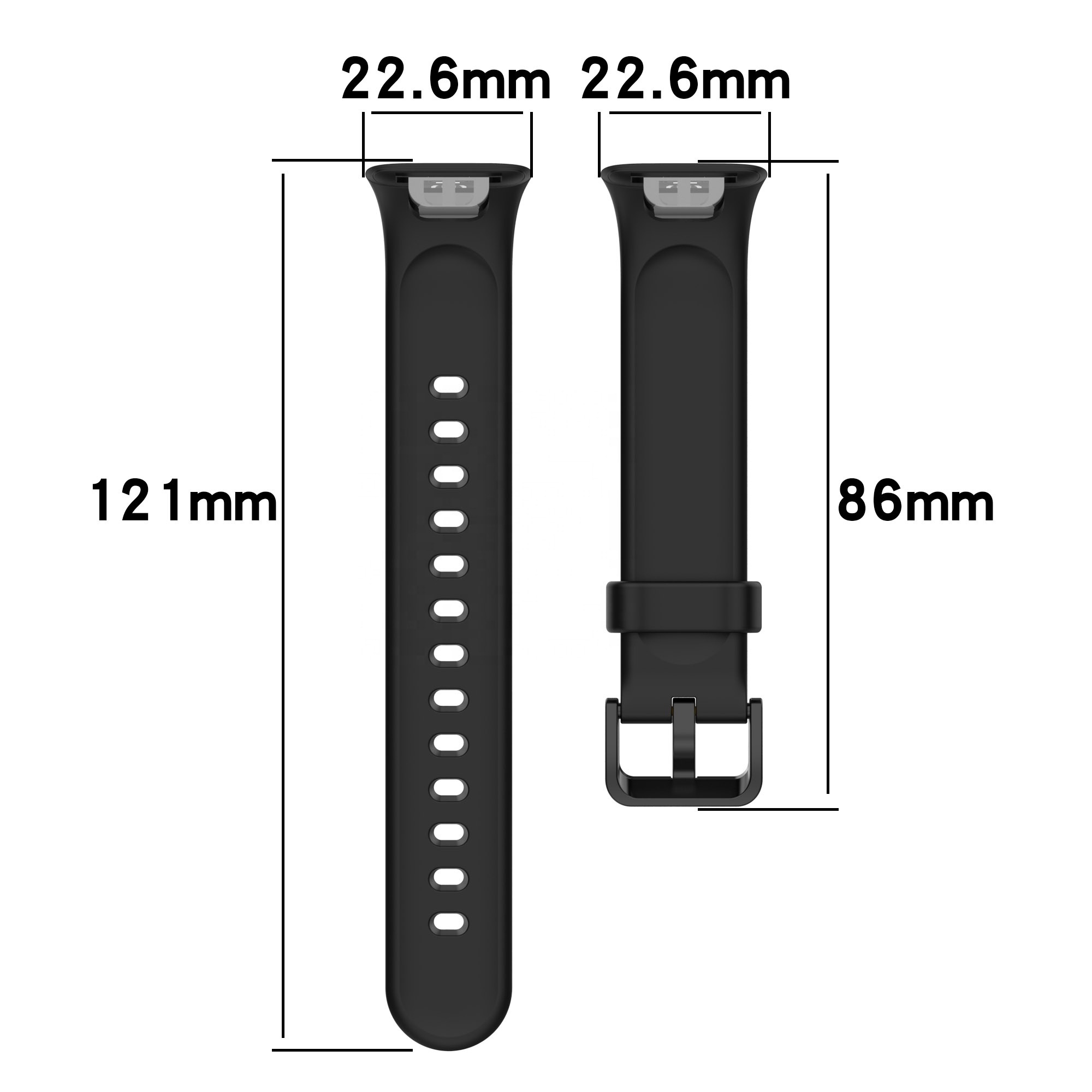 Single Color Silicone watch straps for Xiaomi Mi band 7 Pro, High elastic Mi7 pro watch rubber bracelet wristband