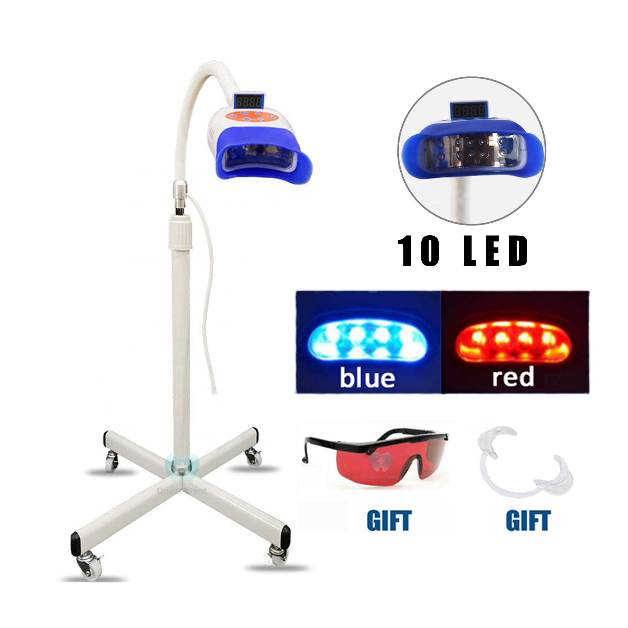 Professional Dental Clinic Laser Bleaching Led Light Lamp Tooth blue and red Teeth Whitening Machine For Kits