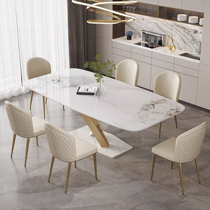 Hot Sale Dining Room Furniture Luxury Wooden Kitchen Table Set Restaurant Extendable Dinning Table And Chairs 4 Seater