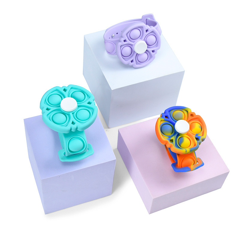 M288 Rotatable Pop Fidget wristband Sensory Toys rotating bubble hand watch bracelet Stress Relief Pop Fidget Toy