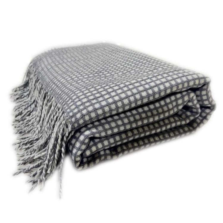 All Season Blanket King Size Wool Blanket Plaid Merino Throw and Blanket