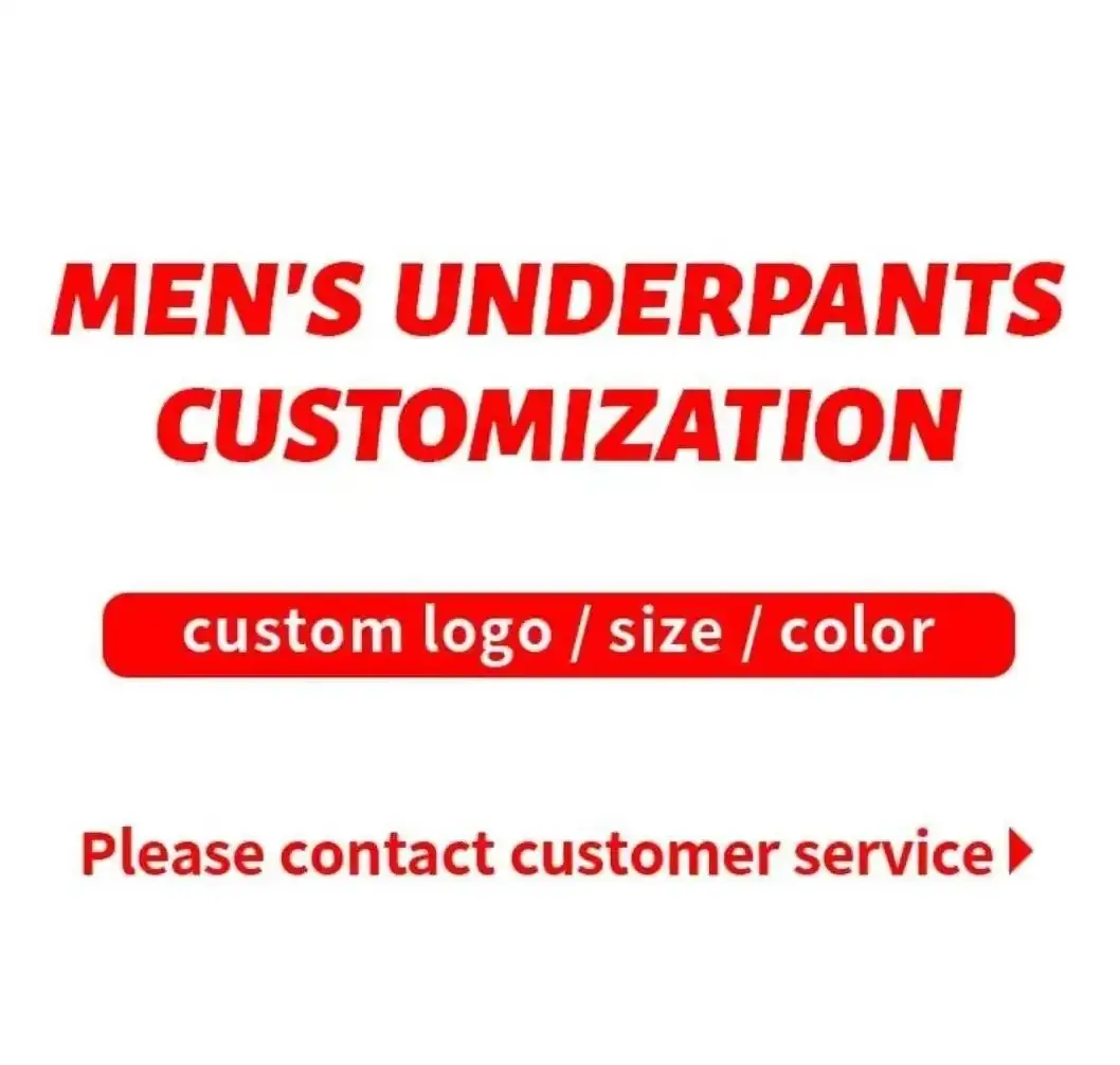 Comfortable Cotton Men's Boxer Briefs with Custom Logo Waistband Plus Size Underwear White Black