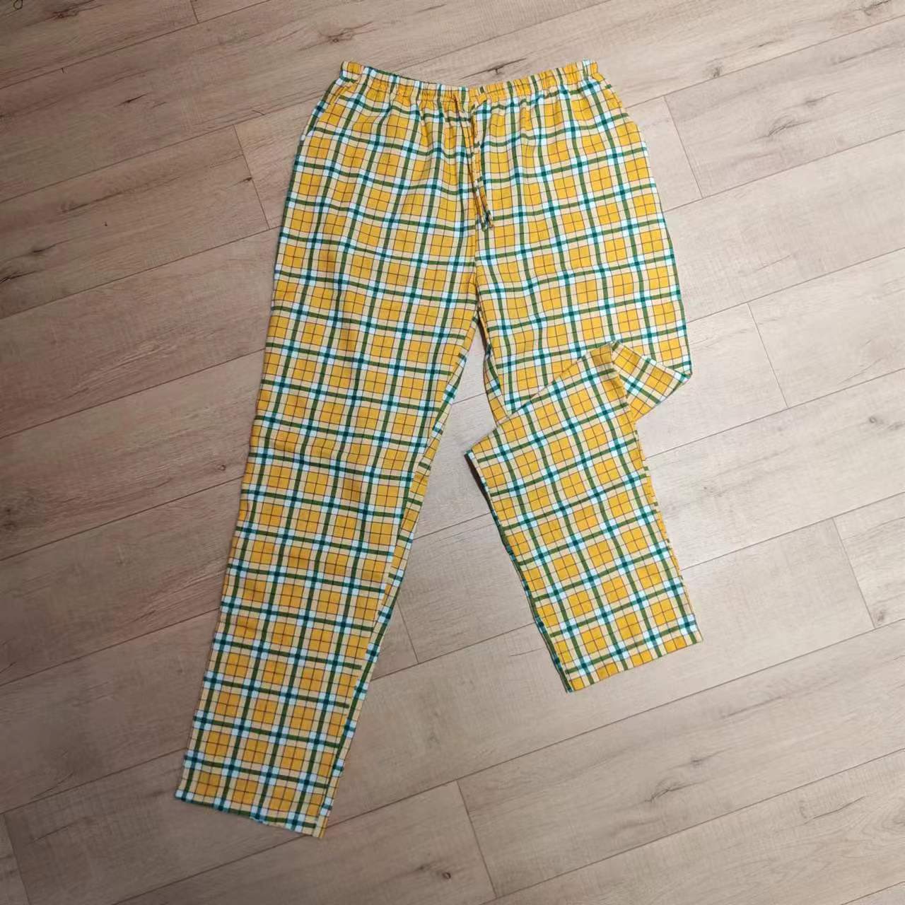 Wholesale 100% cotton flannel Men's Pajama Pants Casual Lounge Trousers Sleep Bottoms Plaid Pajama Pant with Pockets