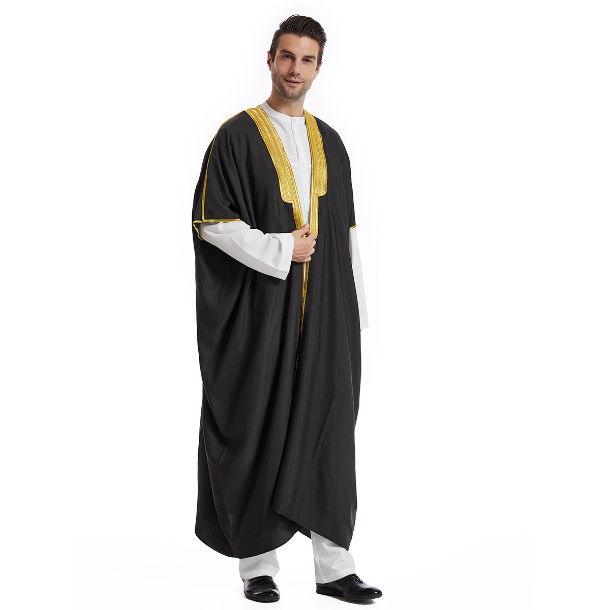 Man Thobes short Sleeves Islamic Clothing Kuwait Jubba High quality Dubai arabic moroccan Men Bisht Abaya Men Thobe Thawb Caftan