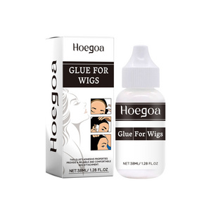 HOEGOA  38ml Extreme Hold Fast Dry Hold Natural Hair Wig Glue Waterproof Lace Wig Adhesive Comfortable Clear Lace Glue