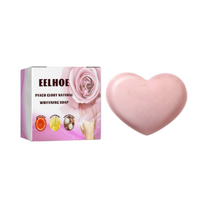 EELHOE Underarm Private Part Brighten Moisturizing Body Scrub Buttock Whitening Smoothing Organic Pink Peach Soap Bar